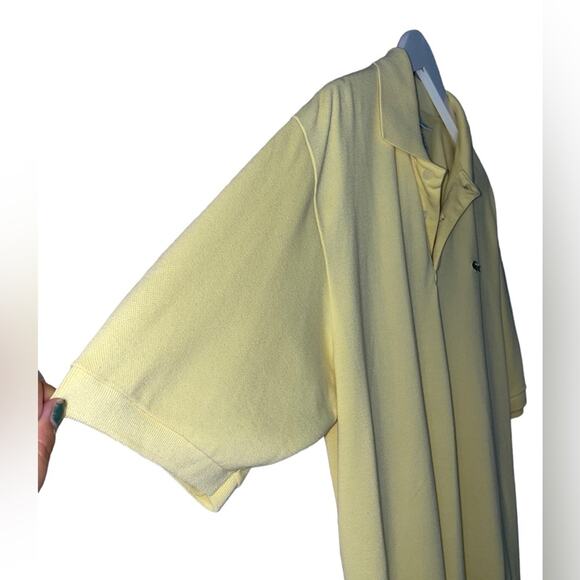 Lacoste Yellow Polo Shirt Top made in France Preppy Style Plus Size Cotton 4XL - Picture 7 of 13